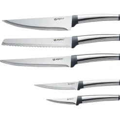 Discount Couteau de cuisine en inox Alpina x 5 Préparation Culinaire