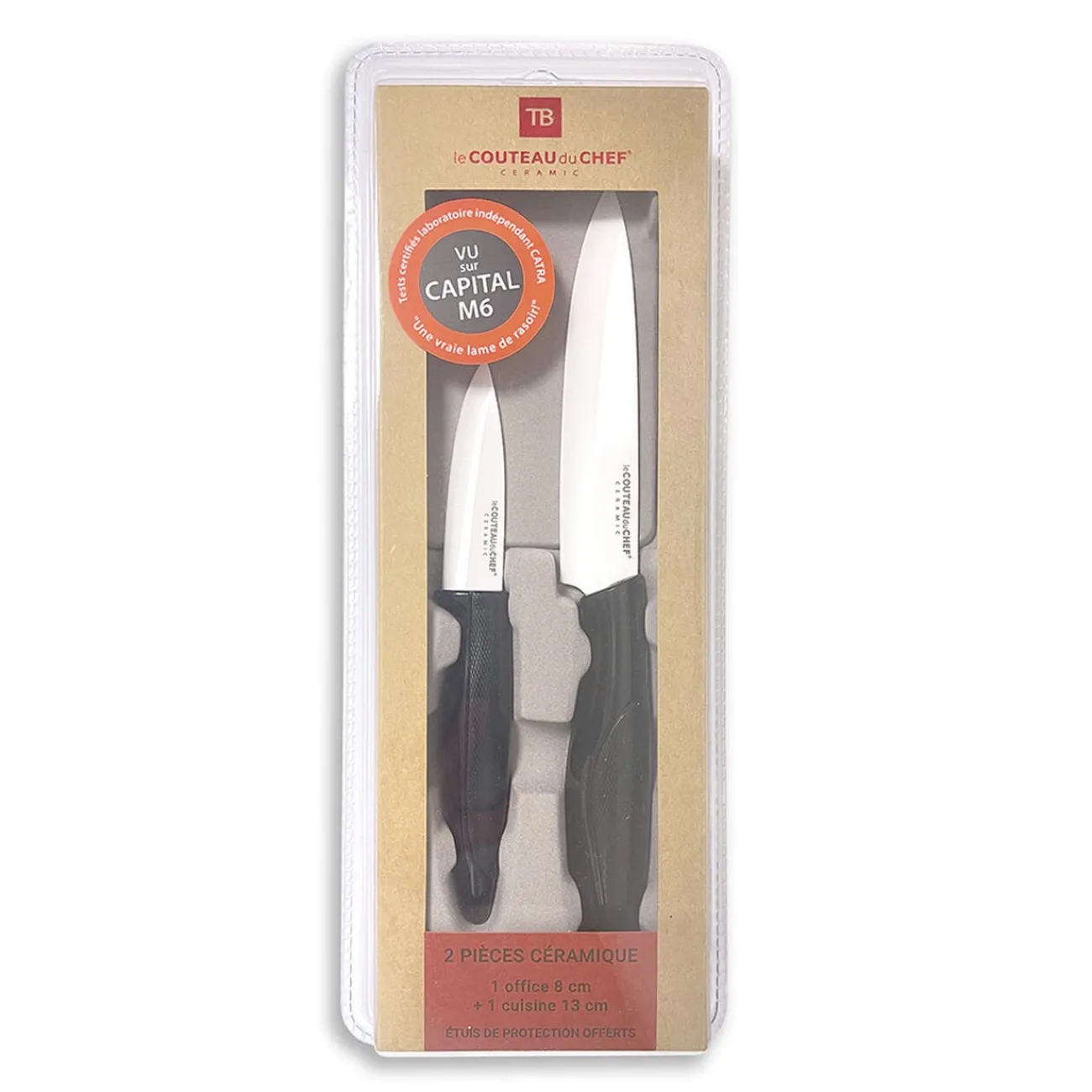 Discount Couteau du chef lame céramique x2 Préparation Culinaire