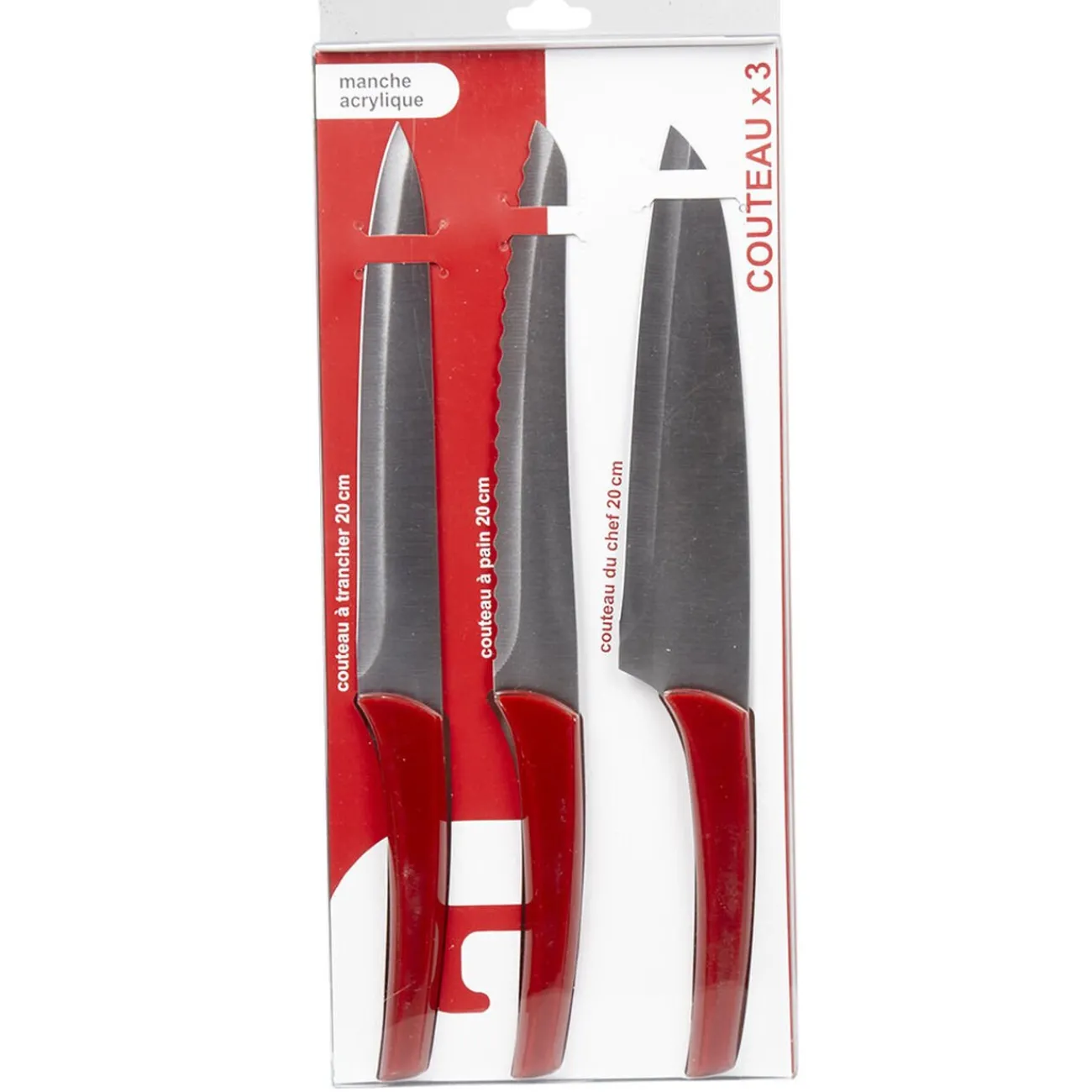 Outlet Couteau en inox x3 Préparation Culinaire