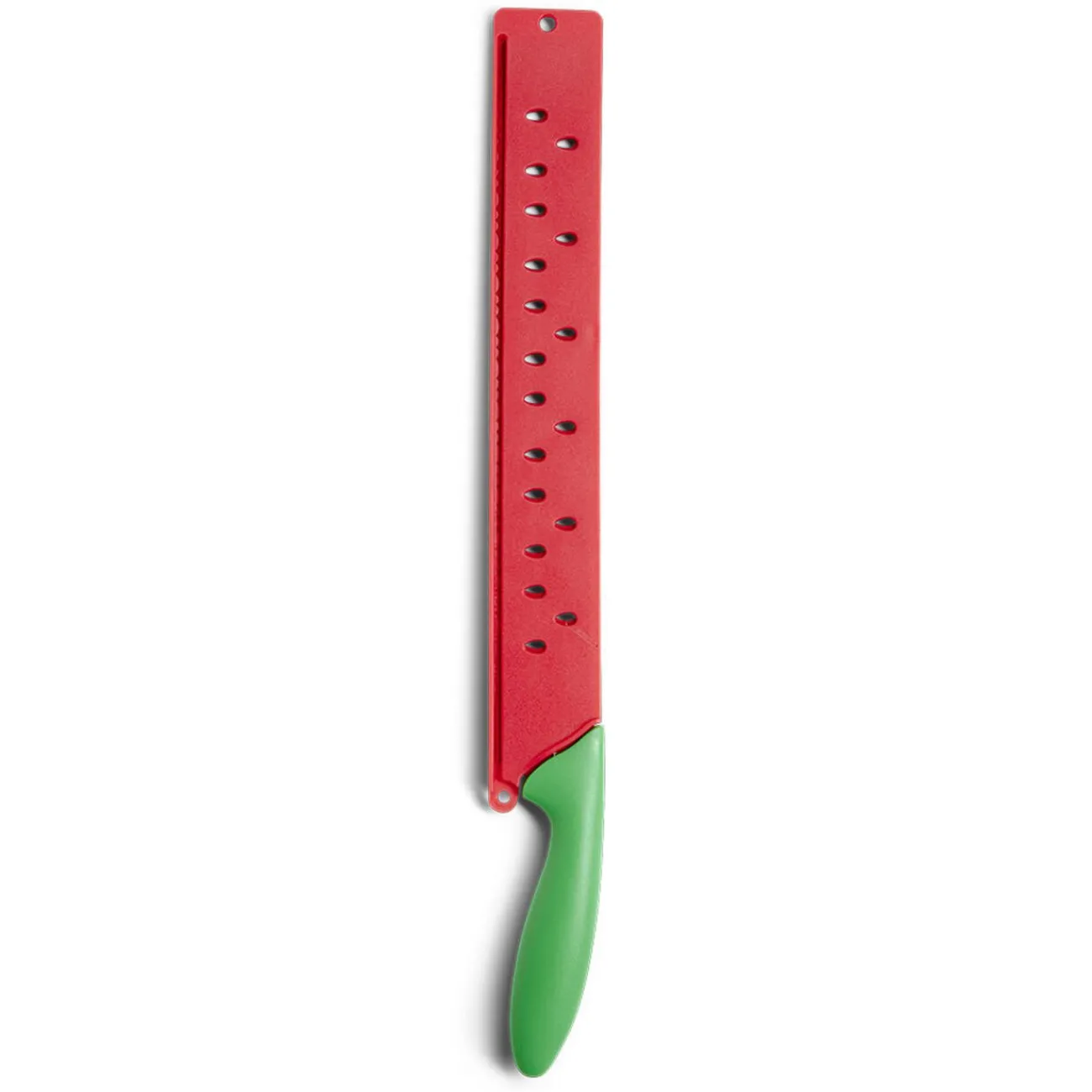 New Couteau pour pastèque métal rouge et ABS vert L43,5x5x2,5cm Préparation Culinaire