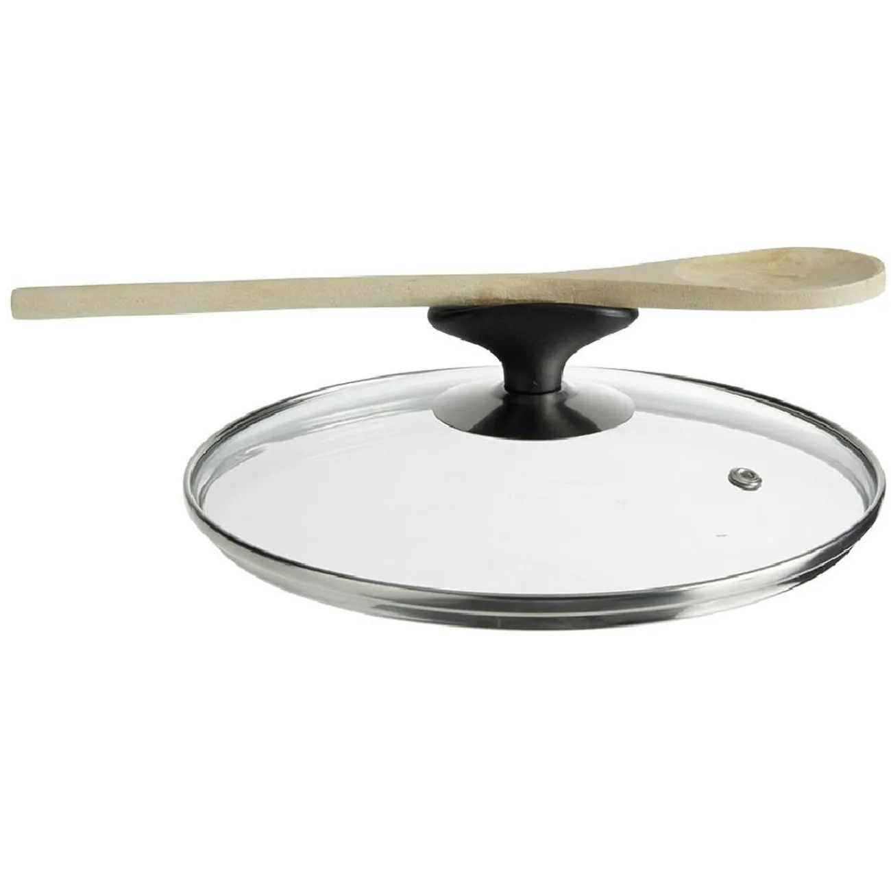 Hot Couvercle verre trempé anti éclaboussures poignée repose ustensile Ø20 Cuisson