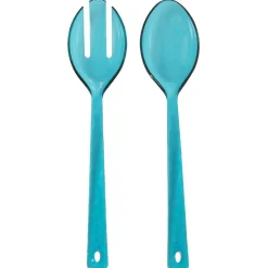 Clearance Couvert à salade bleu martelé x2 Préparation Culinaire