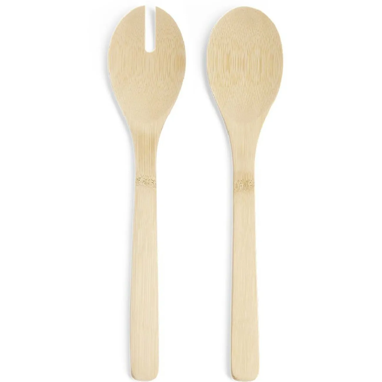 New Couvert à salade en bambou x2 Préparation Culinaire