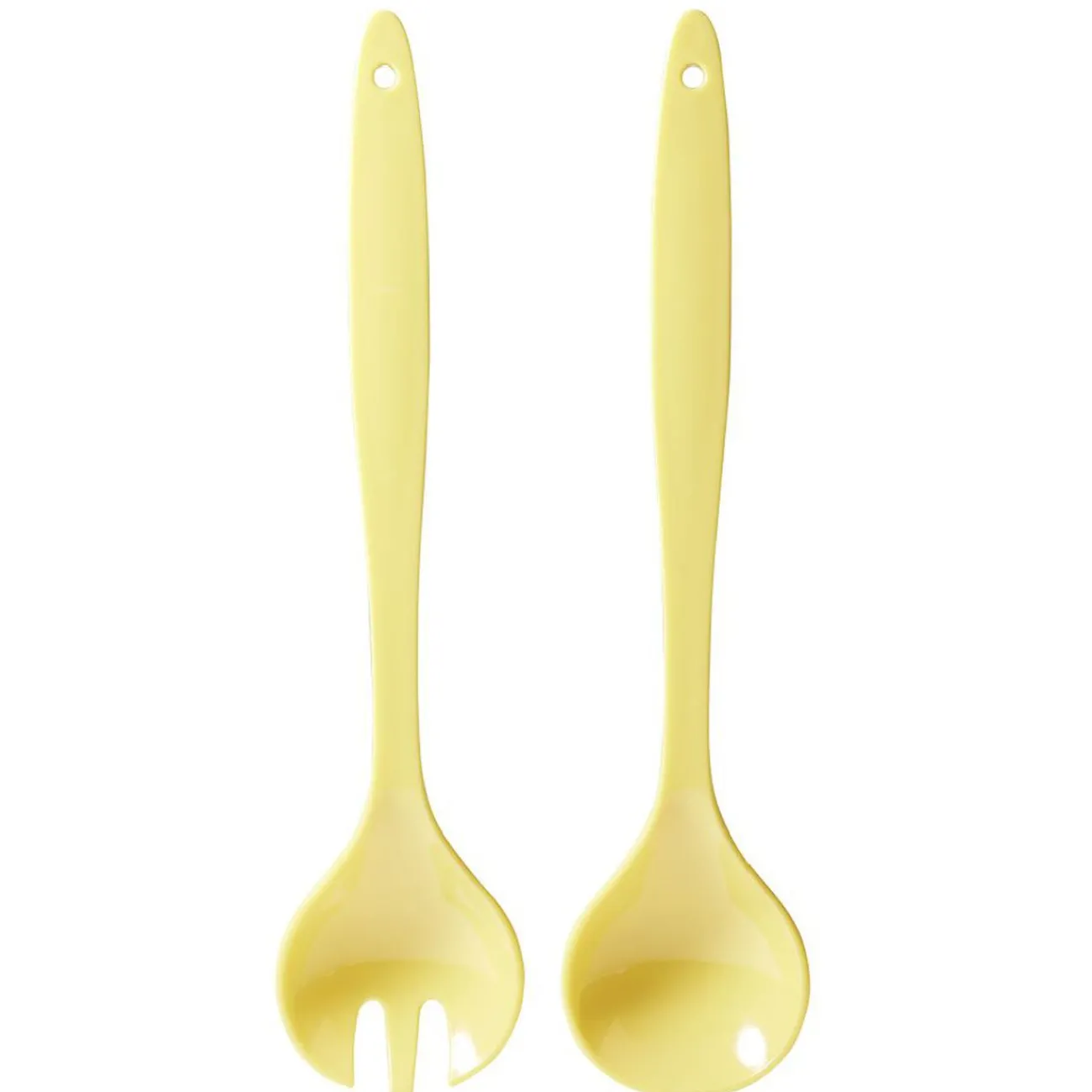 New Couverts à salade en plastique jaune x2 Préparation Culinaire