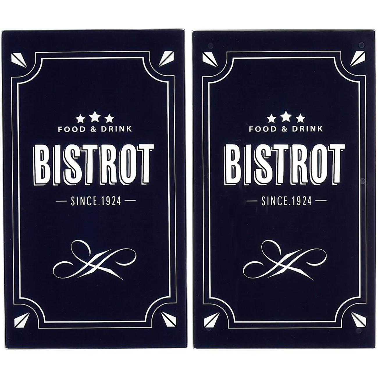 Online Couvre plaque planche à découper en verre design Bistrot x2 Cuisson