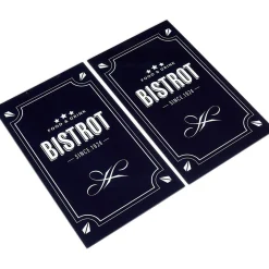 Online Couvre plaque planche à découper en verre design Bistrot x2 Cuisson