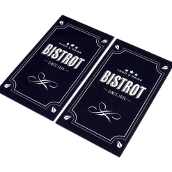 Online Couvre plaque planche à découper en verre design Bistrot x2 Cuisson