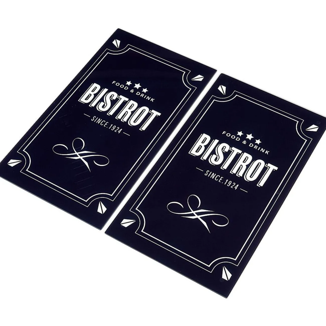 Online Couvre plaque planche à découper en verre design Bistrot x2 Cuisson