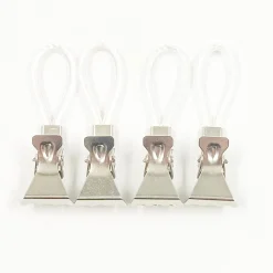 New Crochet transparent métal et PVC x4 Rangement De Cuisine