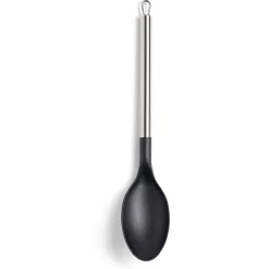 Cuillère à servir en plastique noir avec manche en inox L.34,3cm Préparation Culinaire