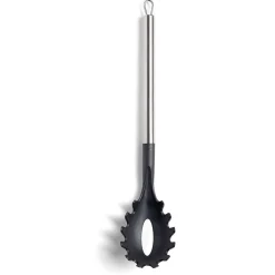 Sale Cuillère à spaghetti en plastique noir avec manche en inox L.33,5cm Préparation Culinaire