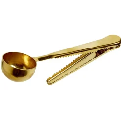 Cuillère pince sachet en inox doré Préparation Culinaire
