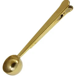 Sale Cuillère pince sachet en inox doré Préparation Culinaire