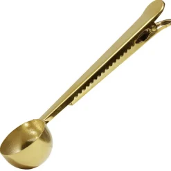 Sale Cuillère pince sachet en inox doré Préparation Culinaire