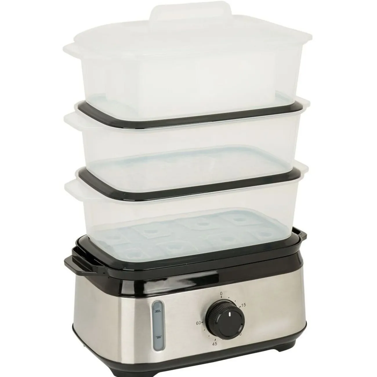 Sale Cuiseur vapeur 3x3L avec minuteur Petit Électroménager
