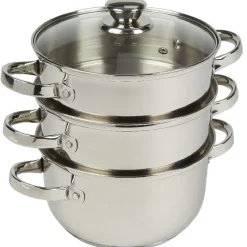 Discount Cuit-vapeur à 2 niveaux acier inoxydable ø 20 cm Petit Électroménager