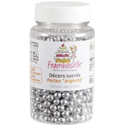 Décor sucré perles argentées Préparation Culinaire
