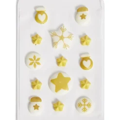 Décor sucré pour gâteau Noël doré Framboiselle 30g Préparation Culinaire