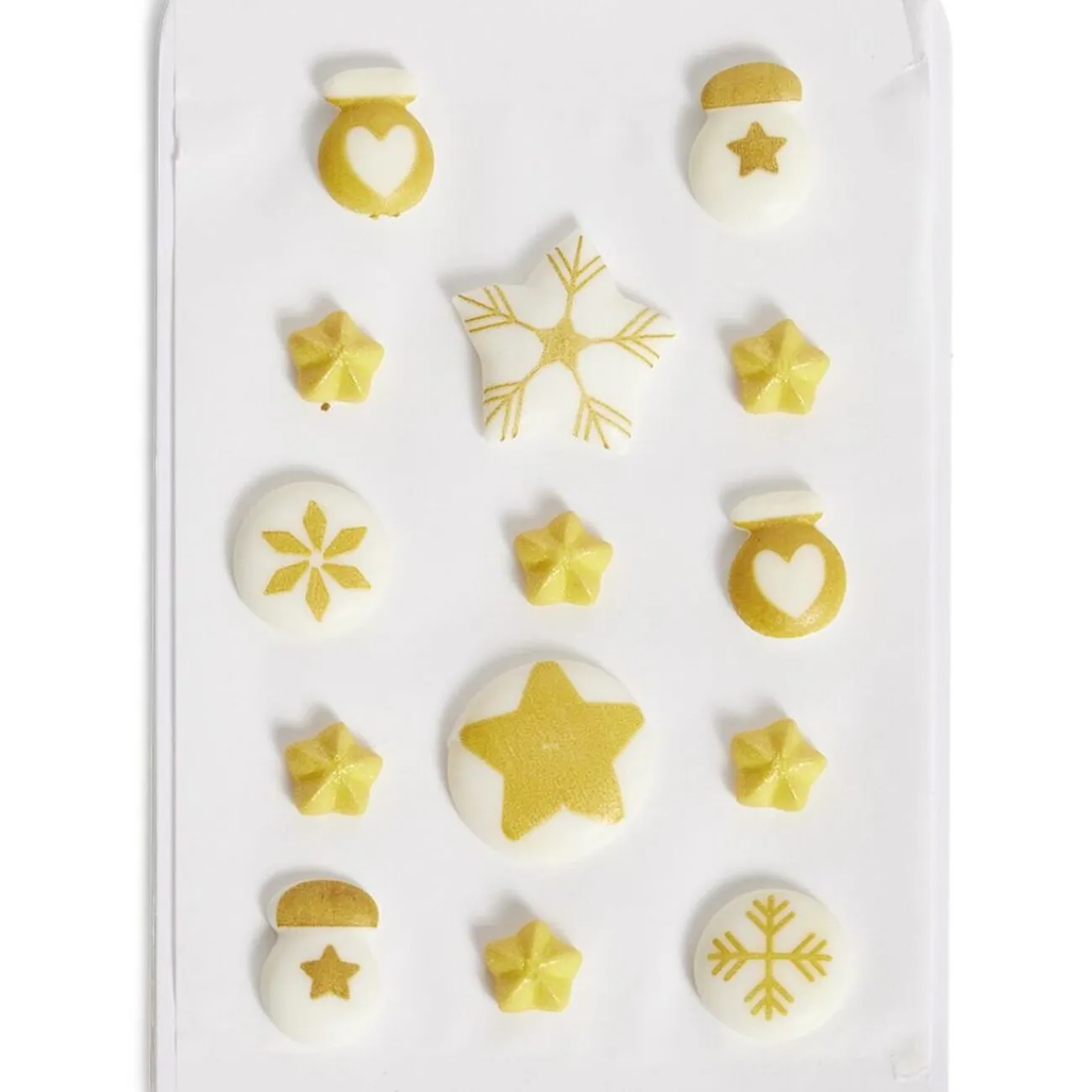 Décor sucré pour gâteau Noël doré Framboiselle 30g Préparation Culinaire