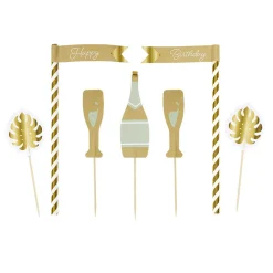 Décoration gâteau anniversaire pique thème nature x7 Préparation Culinaire