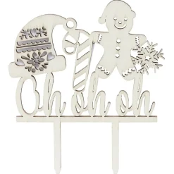 Discount Décoration gâteau de Noël en bois beige Préparation Culinaire