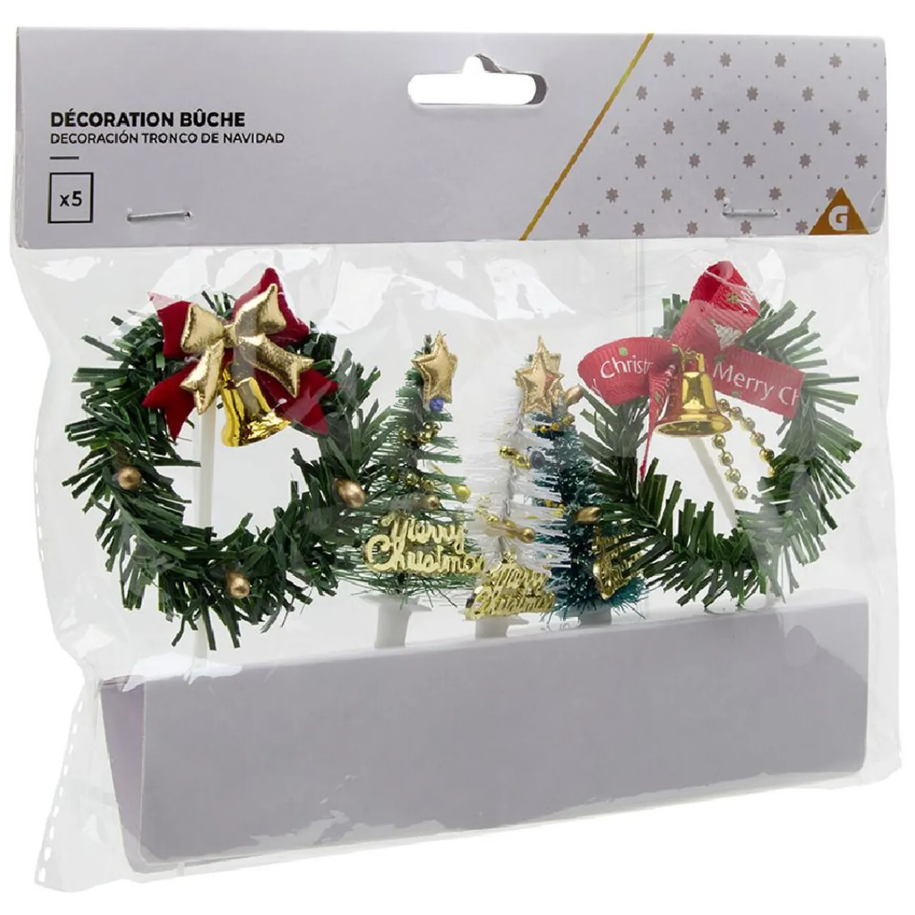 Outlet Décoration pour bûche de Noël x5 Cuisson