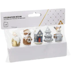 Outlet Décoration pour bûche de Noël x5 Cuisson