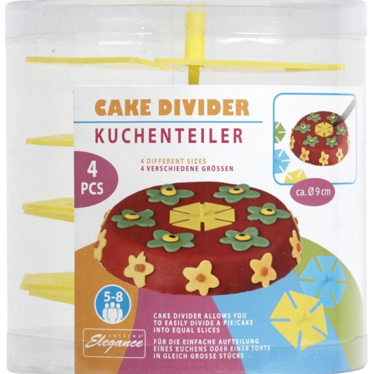 Outlet Découpe gâteau 5-8 parts x4 Préparation Culinaire