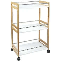 Desserte à 3 niveaux en bambou Rangement De Cuisine