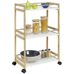 Desserte à 3 niveaux en bambou Rangement De Cuisine