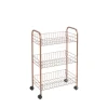 Discount Desserte à roulette Metaltex 3 étages orange cuivré Rangement De Cuisine