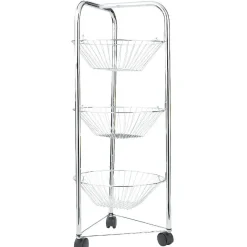 Outlet Desserte 3 étages argenté Rangement De Cuisine