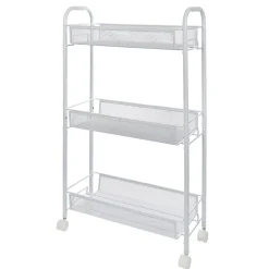 Discount Desserte cuisine 3 niveaux métal blanc Rangement De Cuisine