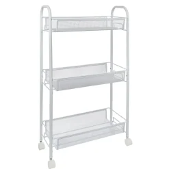 Discount Desserte cuisine 3 niveaux métal blanc Rangement De Cuisine