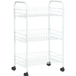 Best Desserte de cuisine 3 niveaux blanc Rangement De Cuisine