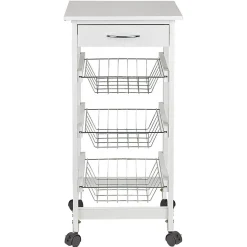 Best Desserte de cuisine mdf métal blanc gris Rangement De Cuisine