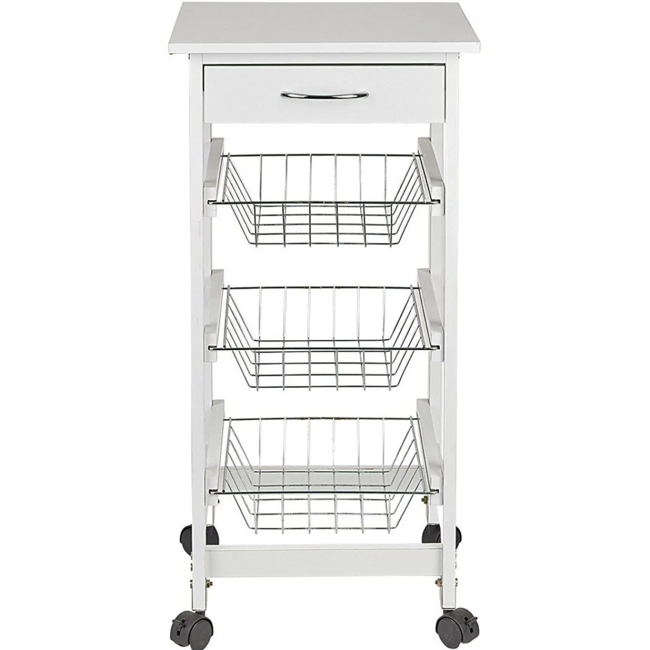 Best Desserte de cuisine mdf métal blanc gris Rangement De Cuisine