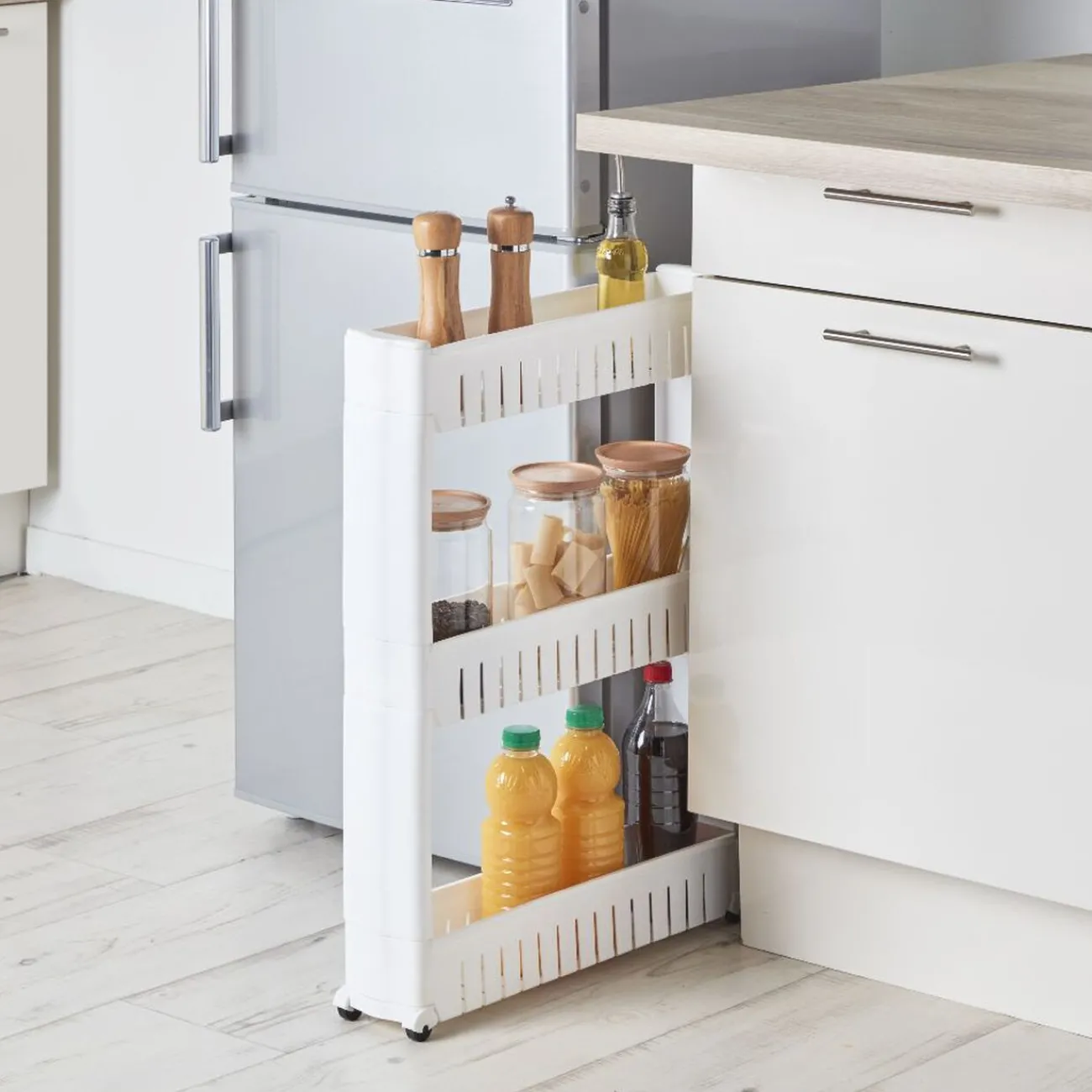 Best Desserte de cuisine étroite à 3 niveaux Rangement De Cuisine