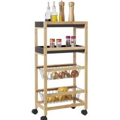 Online Desserte en bambou 4 niveaux Rangement De Cuisine