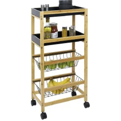 Online Desserte en bambou 4 niveaux Rangement De Cuisine