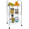 Desserte en métal 3 niveaux - 35,5xH66,5x26cm Rangement De Cuisine