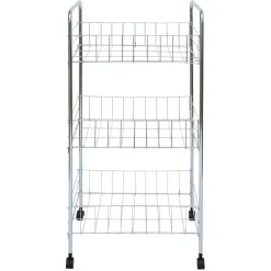 Desserte en métal 3 niveaux - 35,5xH66,5x26cm Rangement De Cuisine