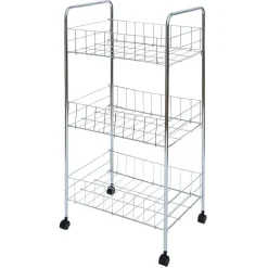 Desserte en métal 3 niveaux - 35,5xH66,5x26cm Rangement De Cuisine