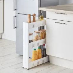 Hot Desserte resserre cuisine étroite sur roulettes 3 niveaux Rangement De Cuisine