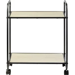 Discount Desserte style industriel sur roulettes naturel et noir Rangement De Cuisine