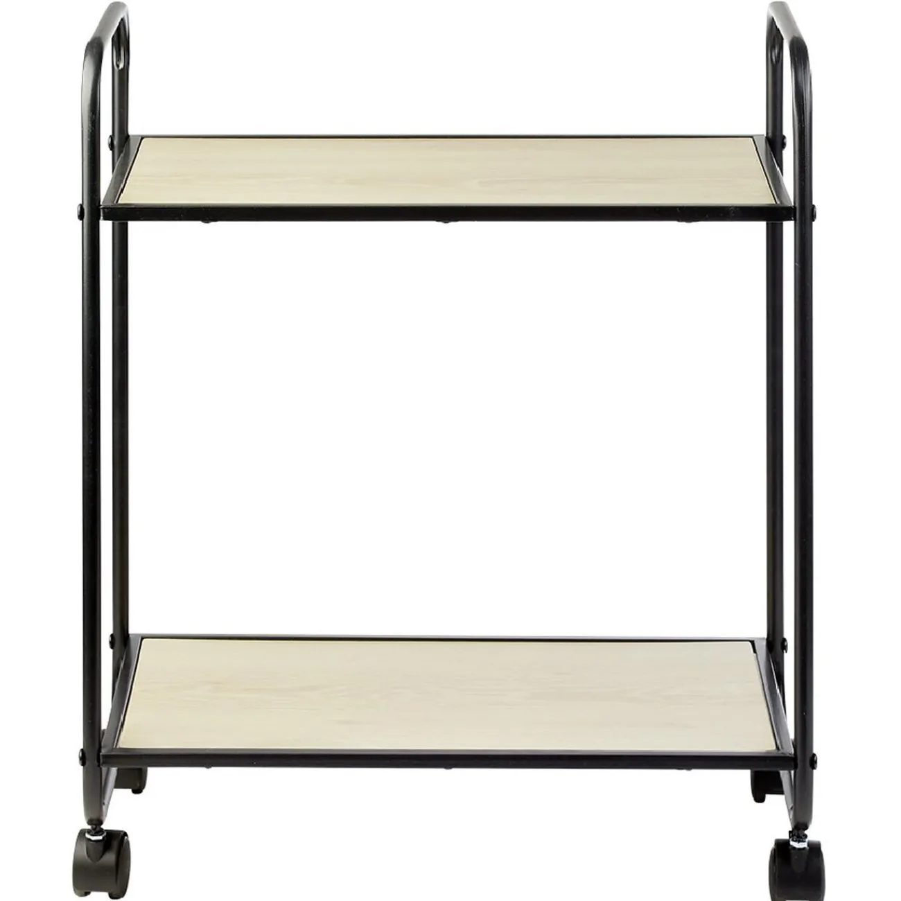 Discount Desserte style industriel sur roulettes naturel et noir Rangement De Cuisine