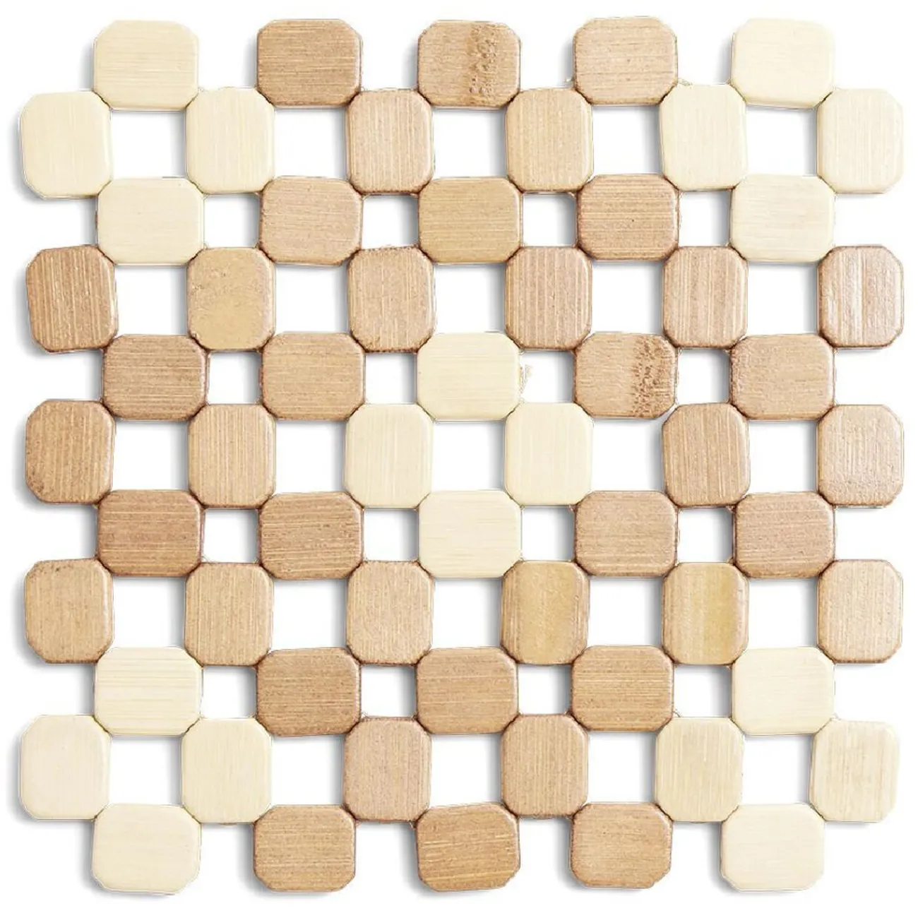 Discount Dessous de plat carré en bambou 19x19cm Rangement De Cuisine