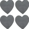 Sale Dessous de verre ardoise coeur x4 Vaisselle Et Accessoires De Table