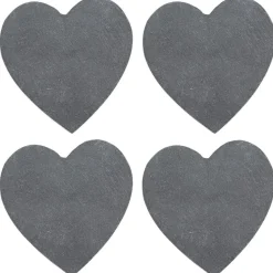 Sale Dessous de verre ardoise coeur x4 Vaisselle Et Accessoires De Table