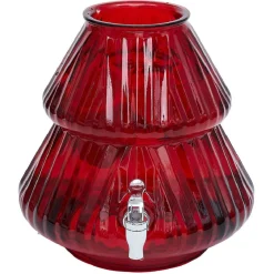 Best Distributeur à boisson en verre forme sapin rouge 8L Vaisselle Et Accessoires De Table